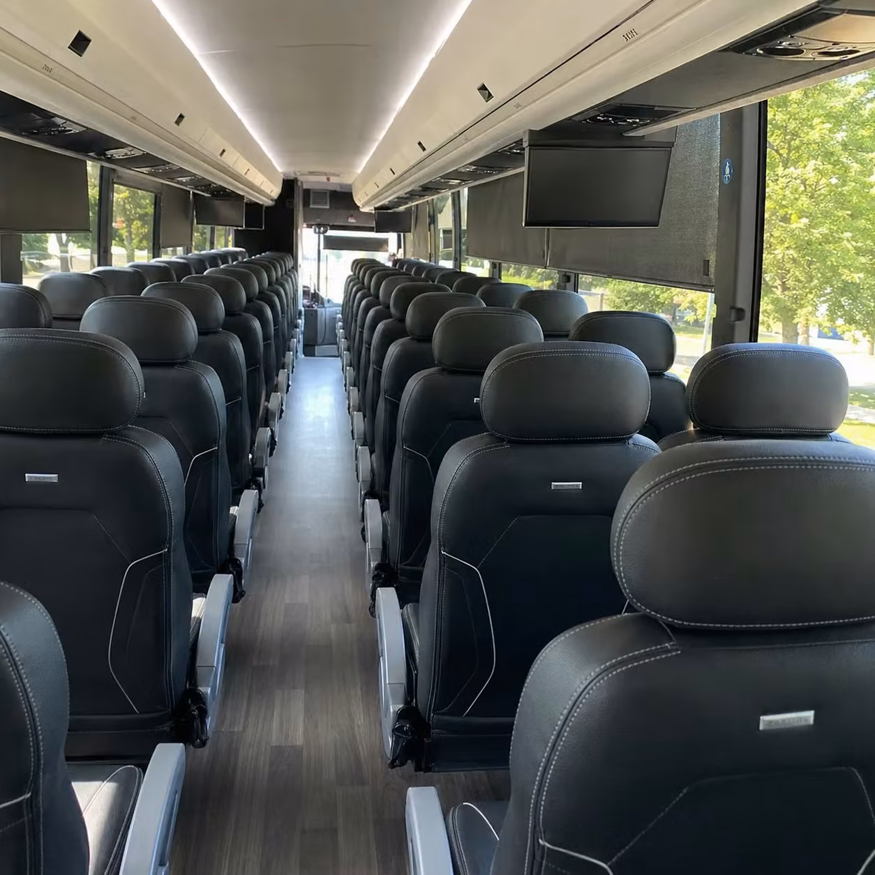 fort worth charter bus interior