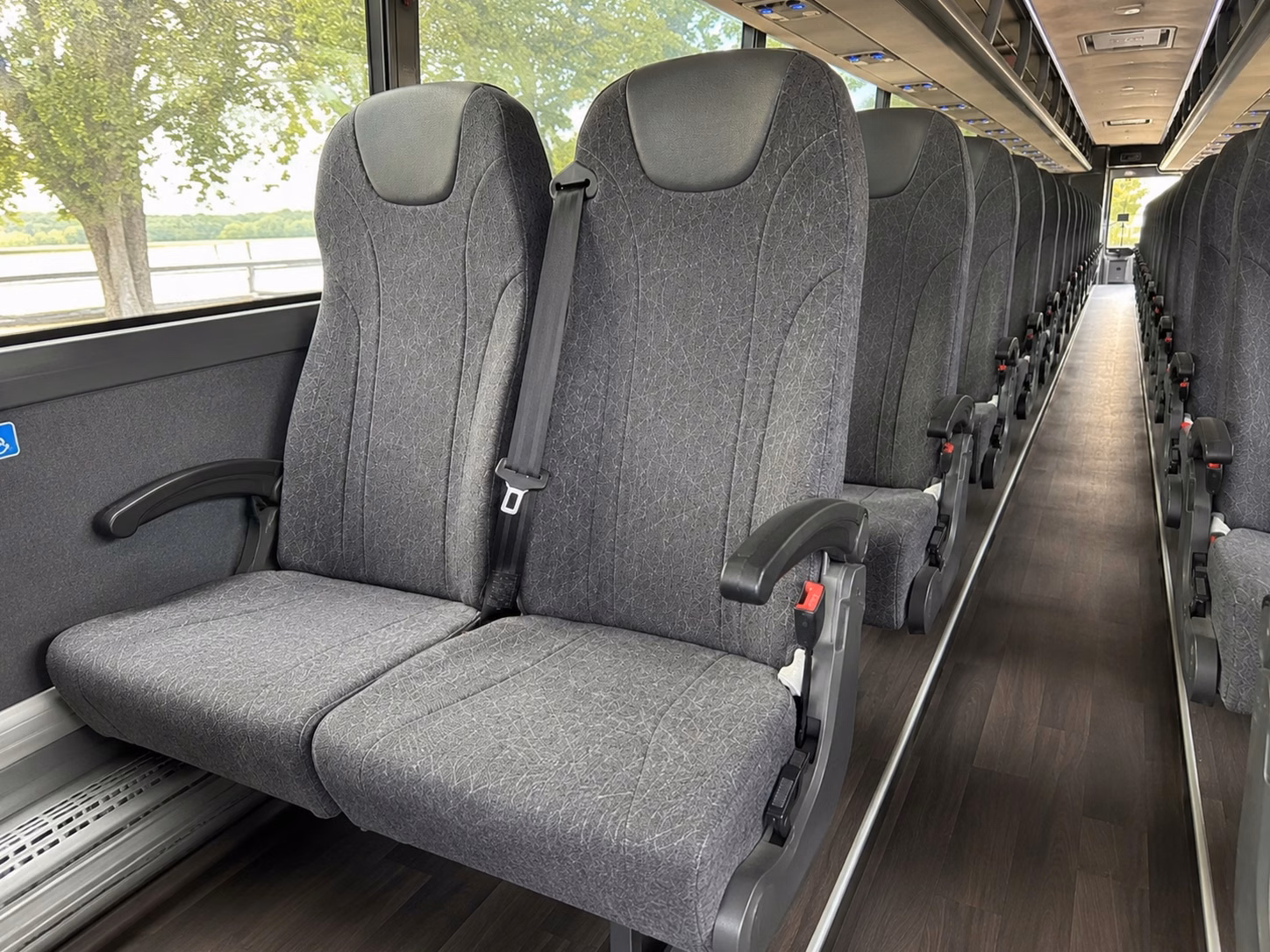 fort worth charter bus rental interior